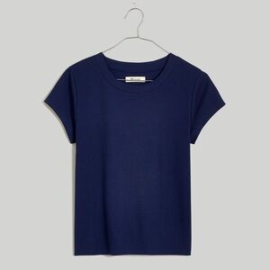Madewell Brightside Rib Tee in Fresh Blueberry